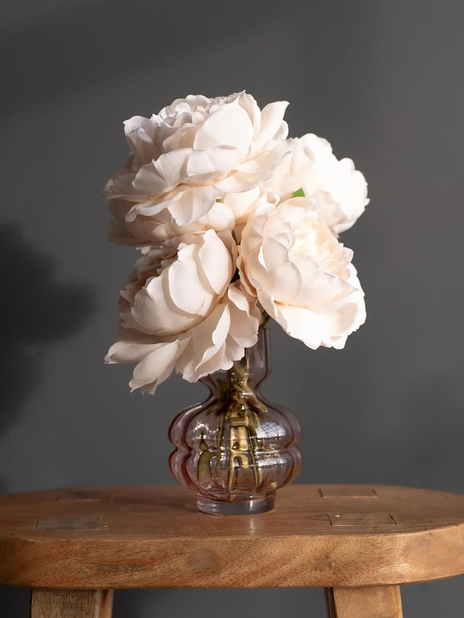 Modern Deco Blush Pink Glass Vase