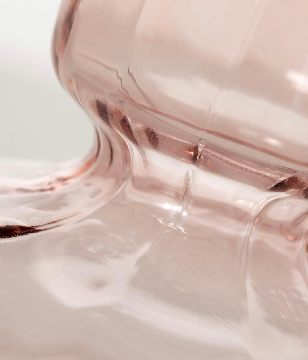 Modern Deco Blush Pink Glass Vase