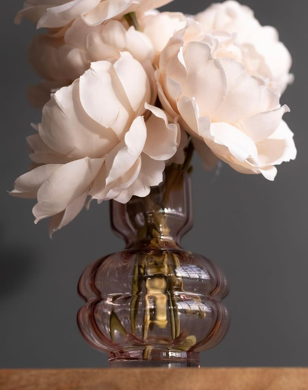 Modern Deco Blush Pink Glass Vase