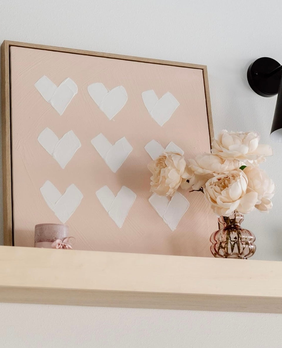 Modern Deco Blush Pink Glass Vase