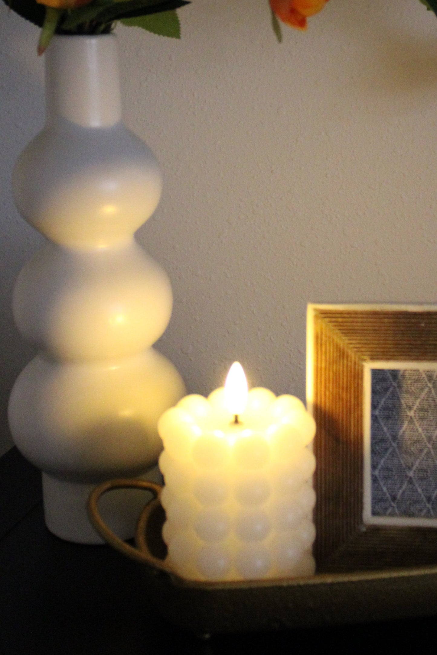 Wax LED Flickering Candle
