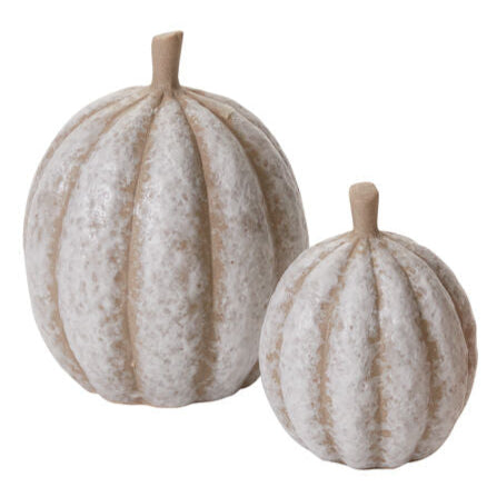 Pumpkin Patch figurines - Set of 2 (white)