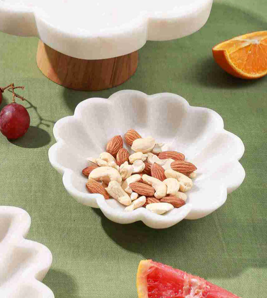 Aquila Scalloped Marble Bowl