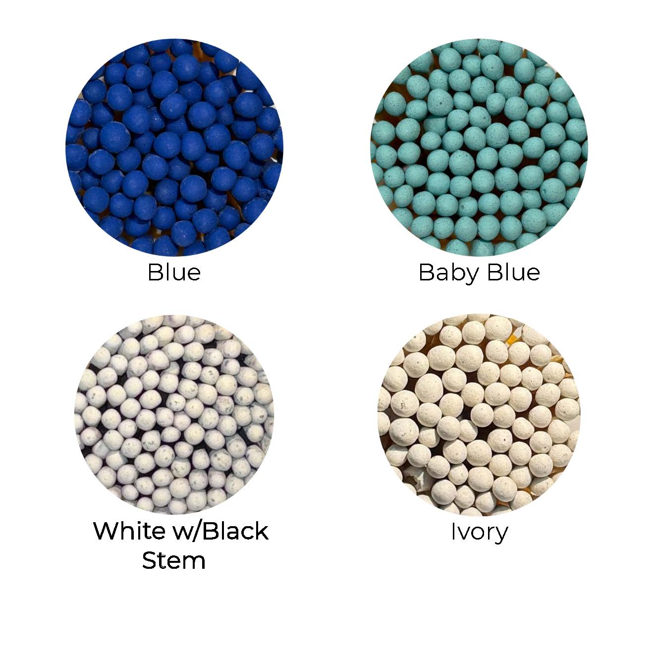 Small Pedestal Dome - 55ea matches (multiple colors)