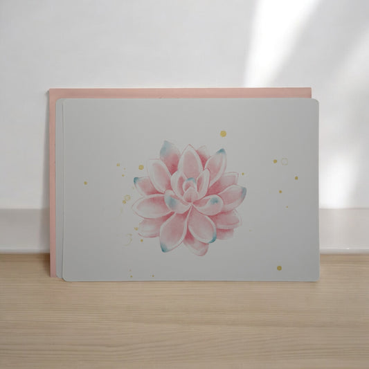 Pink Succulent Greeting Card w/Pink Envelope