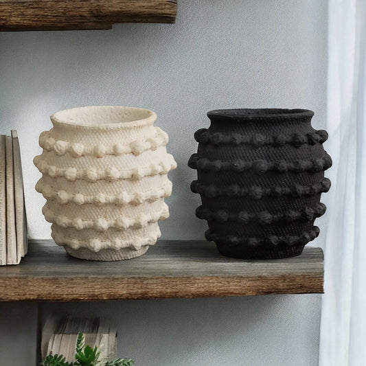 Textured Knot Cement Vase (2 colors)