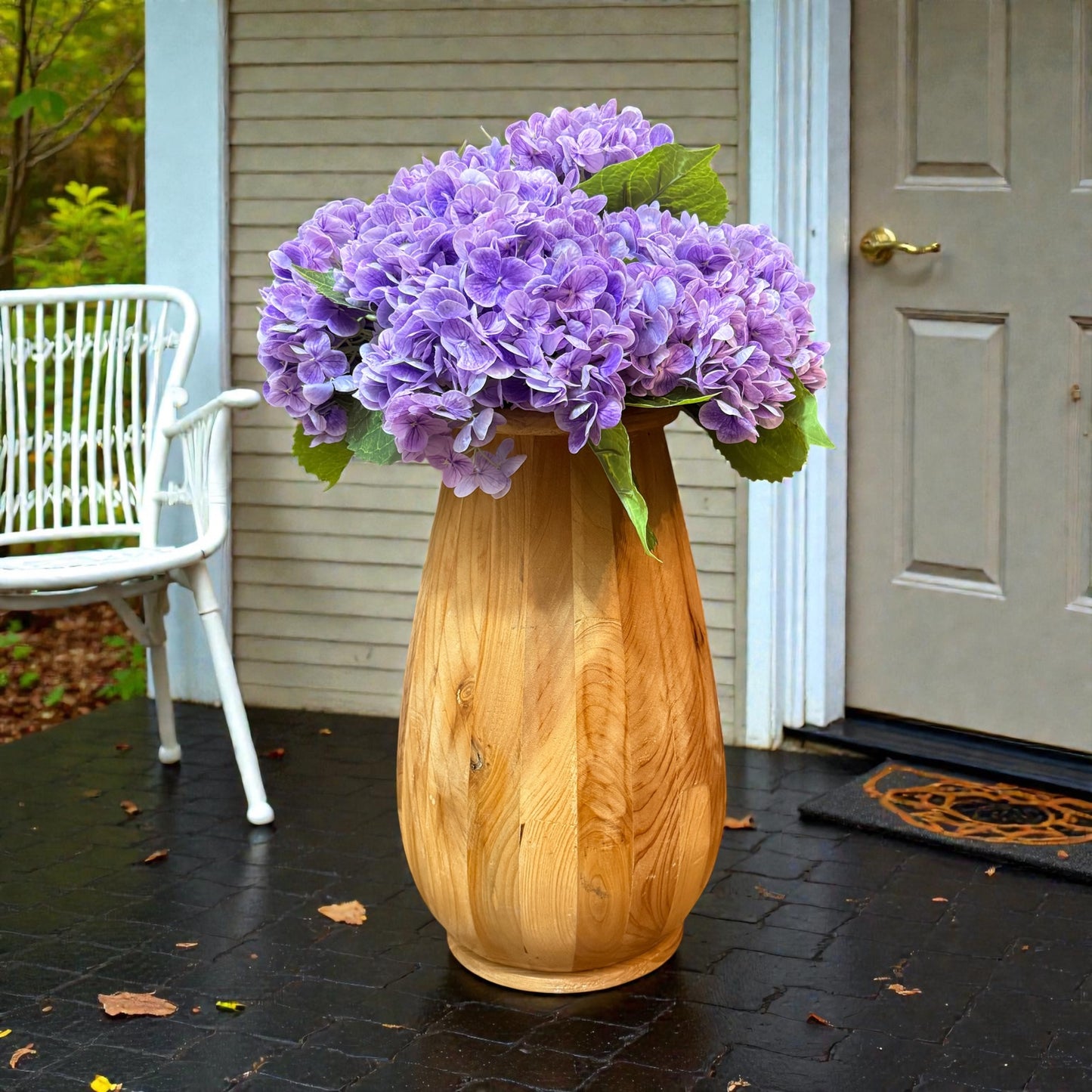 Real Touch Hydrangea Stems- 21in (purple)