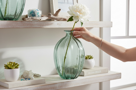 Clear Glass Large Vase