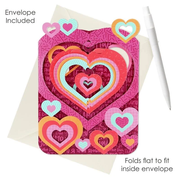 "Hearts of Love" Interactive 3D Greeting Card