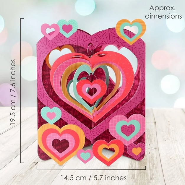 "Hearts of Love" Interactive 3D Greeting Card