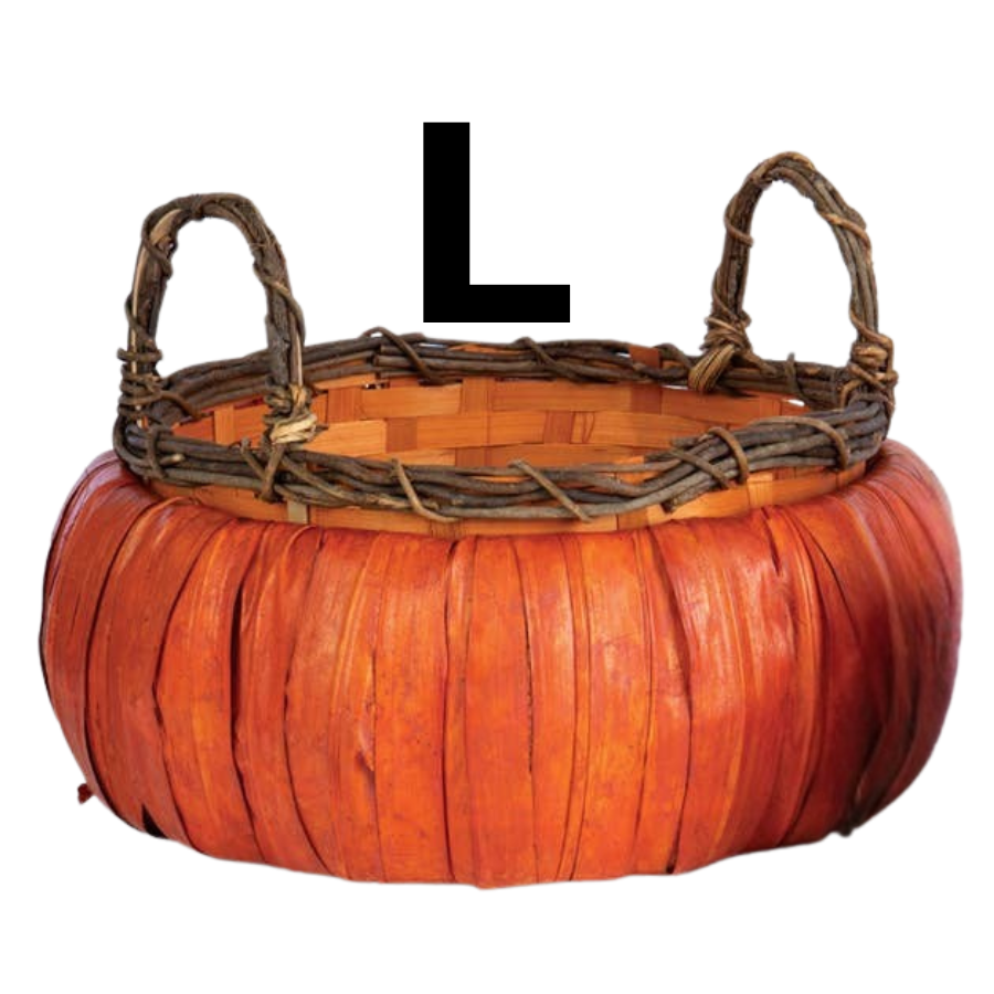 CHIP WOOD Pumpkin Baskets (2 sizes)