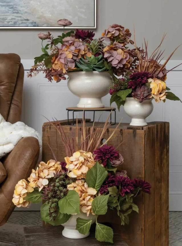 Hydrangea Bush - Gold & Beige - Fall Bush (23")
