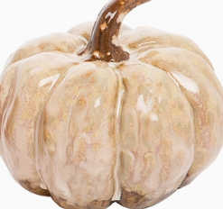 Fall/Harvest Art Glaze Pumpkin Figurine (3 diffent Colors)