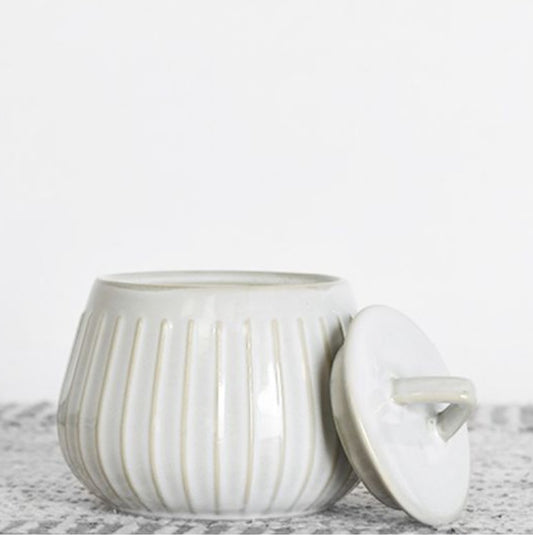 STRIPE JAR WITH LID 3"