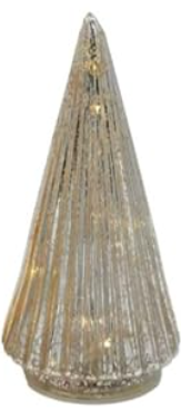 Battery-Operated Gold, Bronze & Silver Glass Trees (3 different sizes)