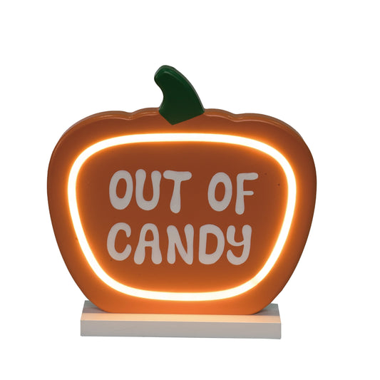 Light Up Out Of Candy Sign