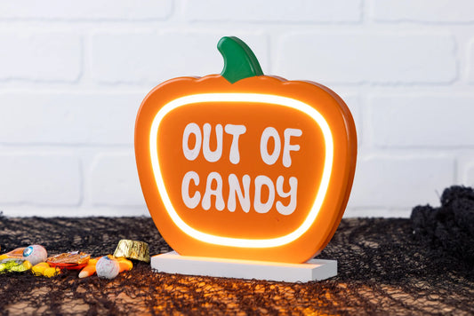 Light Up Out Of Candy Sign