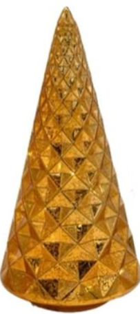 Battery-Operated Gold, Bronze & Silver Glass Trees (3 different sizes)