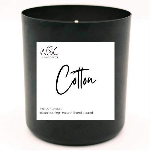 🤍 Cotton – 9oz Soy Candle