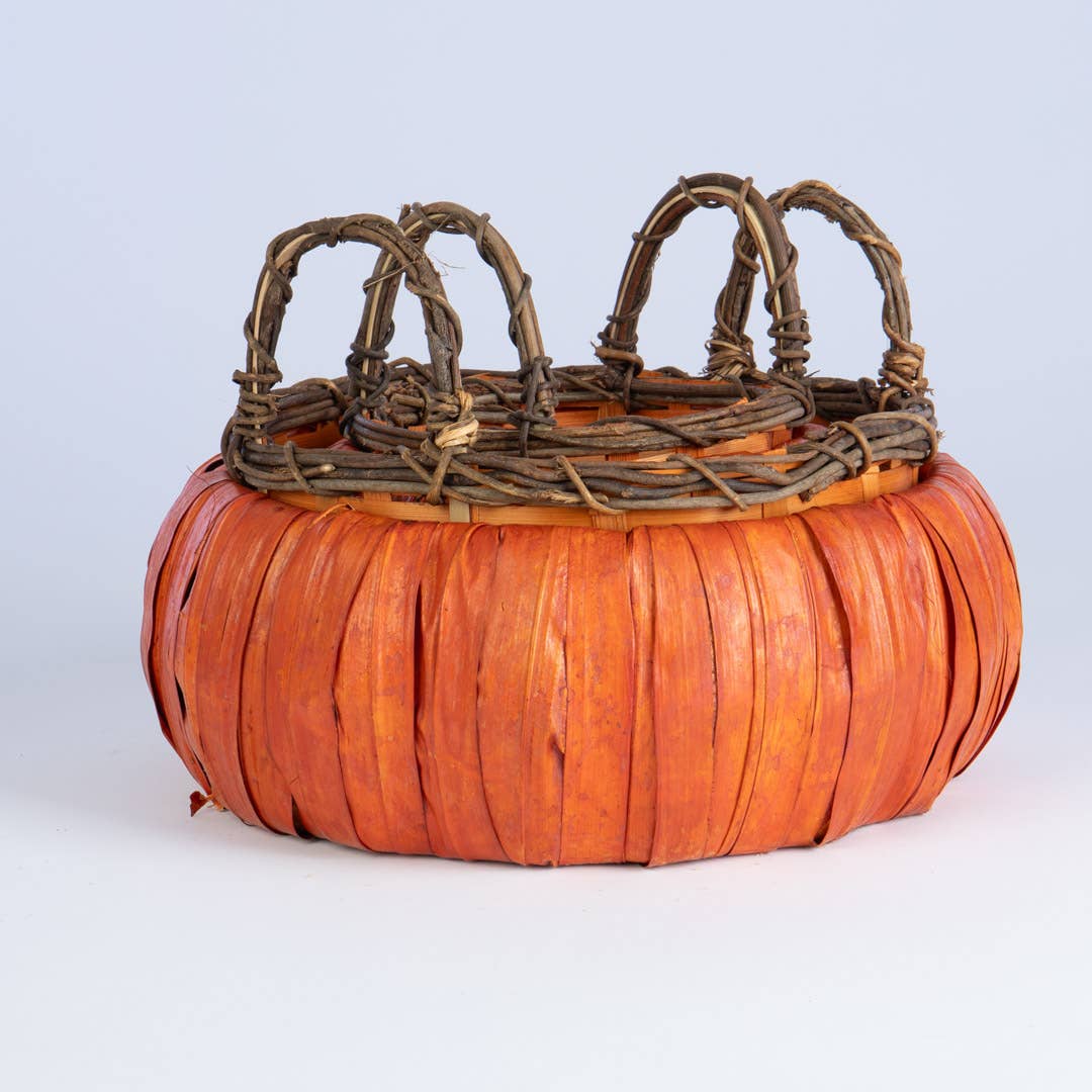 CHIP WOOD Pumpkin Baskets (2 sizes)