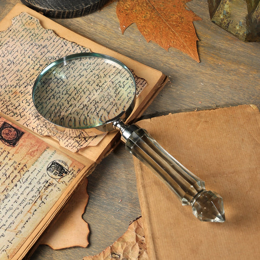 Handcrafted Magnifying Glass for Clear Detail View  (2 Types: Gold & Glass)