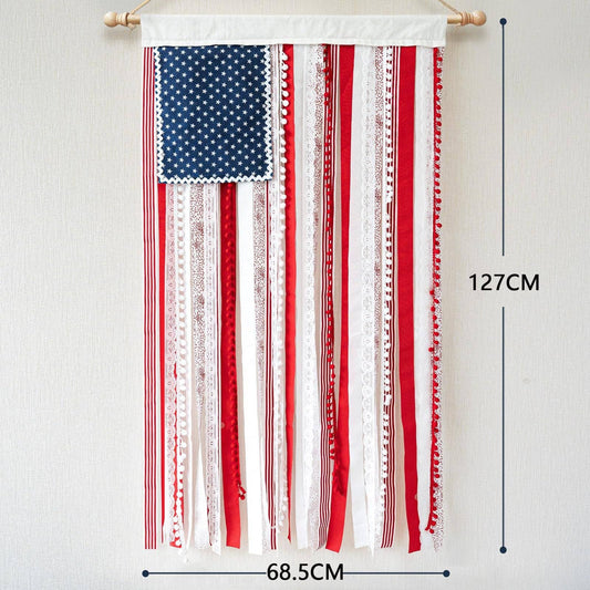 Fourth of July Patriotic Flag Banner - Stars Stripes Decor