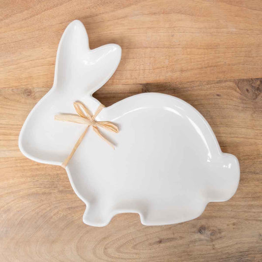 White Easter Bunny Platter