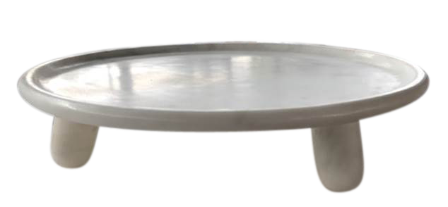 Marble Cake Stand w/ Marble Legs 13.75"Dia