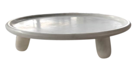 Marble Cake Stand w/ Marble Legs 13.75"Dia