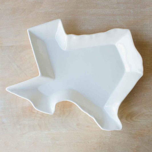 White Texas Shaped Platter