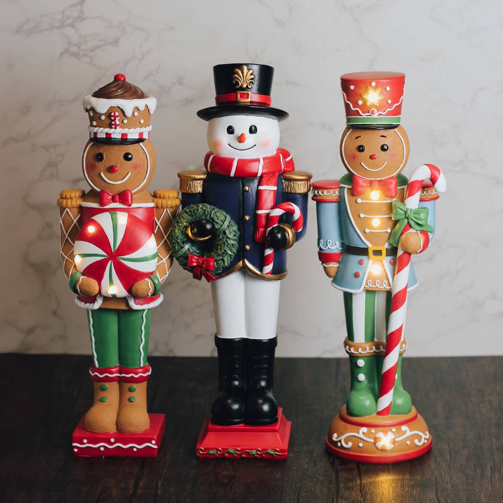 Candy Cane Gingerbread Man LED (hand-crafted)
