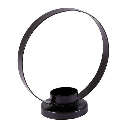 Black Round Candle Holder - Large