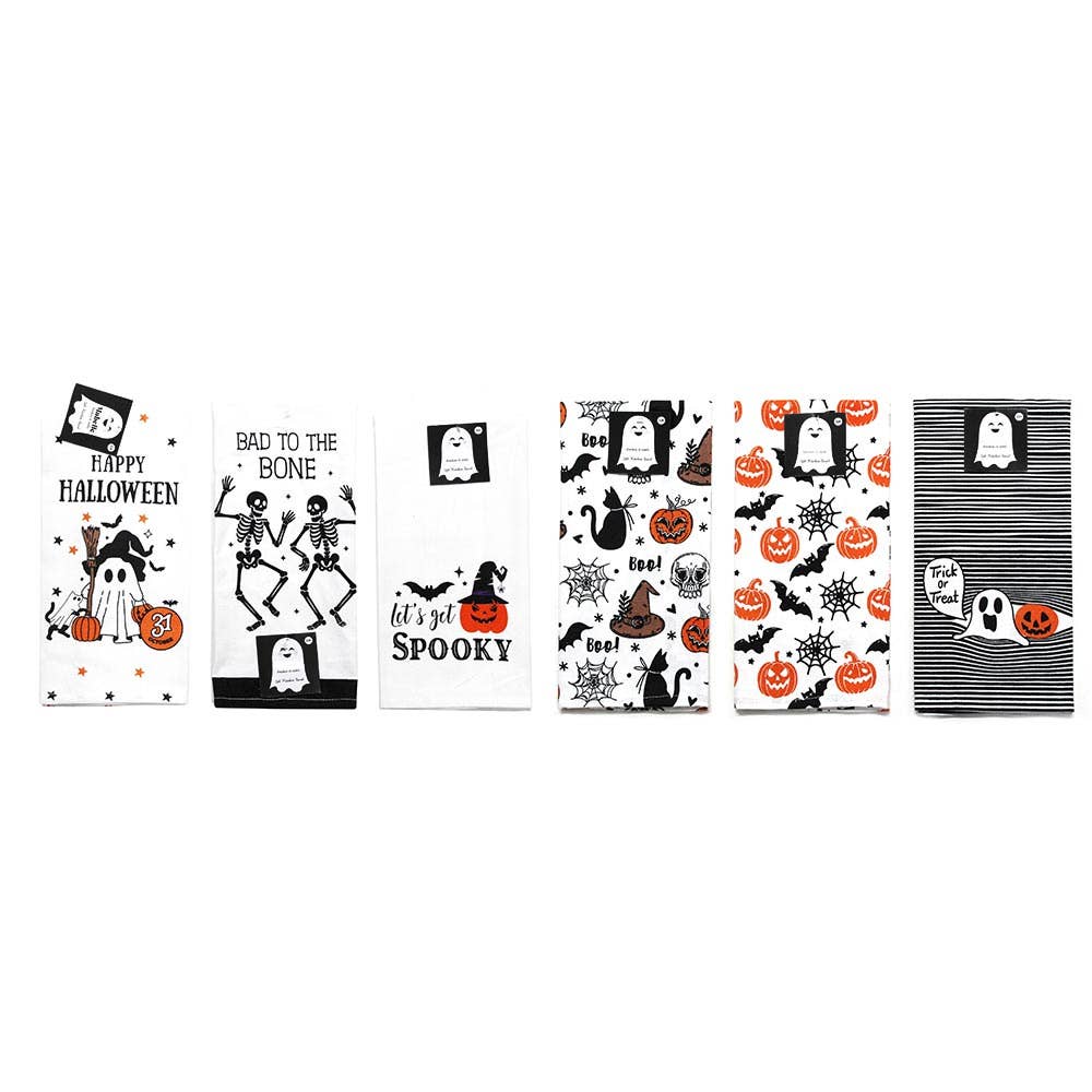 HAPPY HALLOWEEN Ghost Printed Kitchen Towel