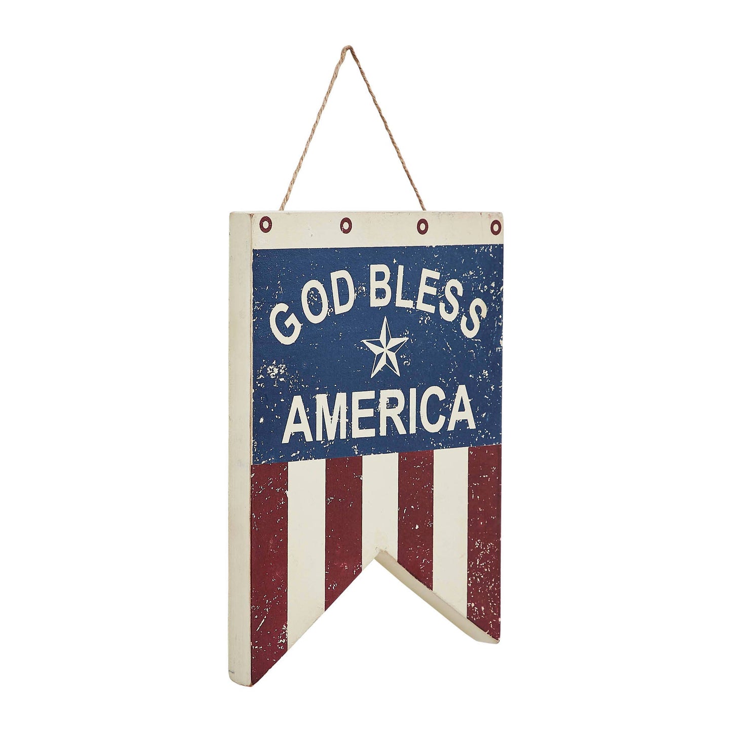 God Bless America Flag Wall Hanging 8x6