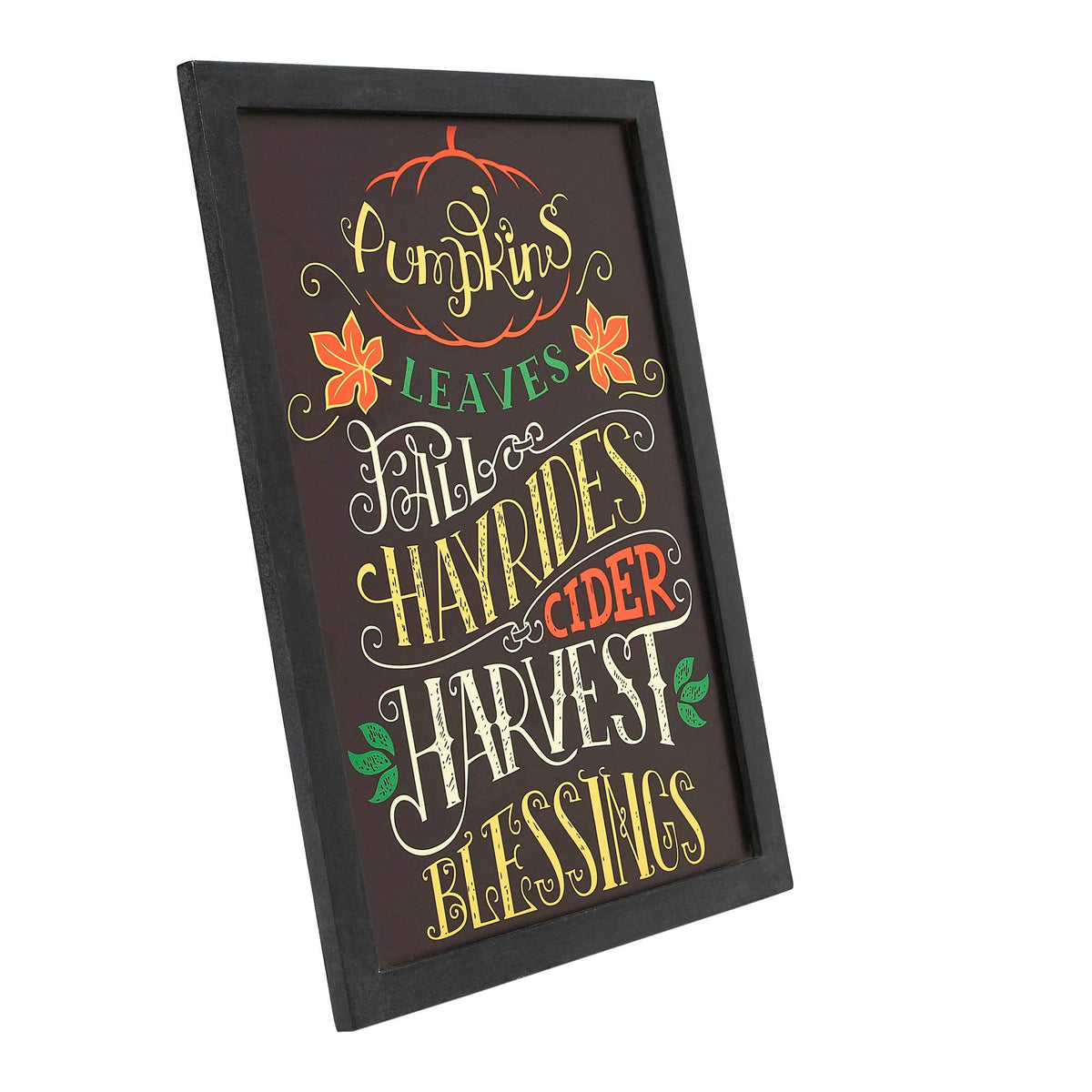 Harvest Autumn Blessings 12x16 Framed Wood Sign