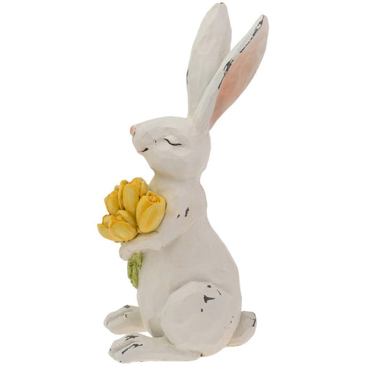 9.5" Noms Bunny With Yellow Tulips Easter