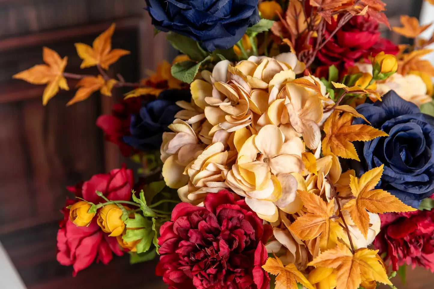 Hydrangea Bush - Gold & Beige - Fall Bush (23")