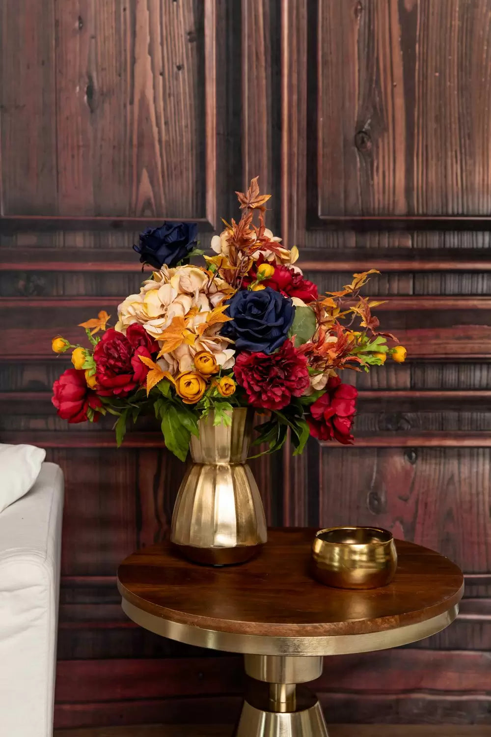 Hydrangea Bush - Gold & Beige - Fall Bush (23")