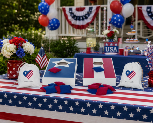 Table Top Patriotic Corn Hole Set