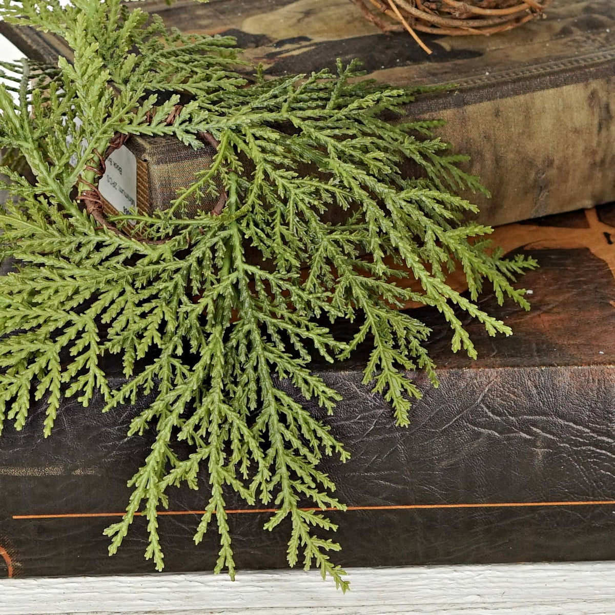 Candle Ring-Superior Real Touch Mix Cedar (10")