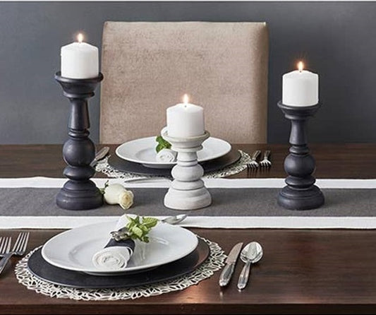 Black Candle Holder - Medium