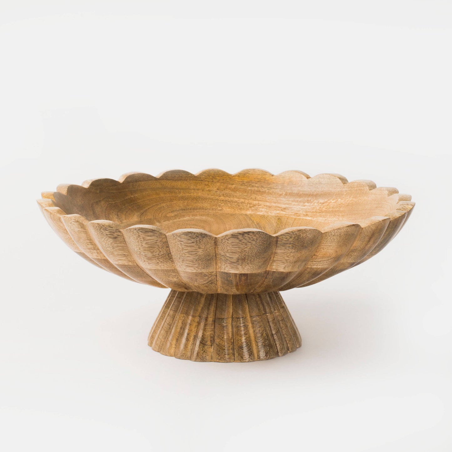 Scalloped Fluted Pedestal Bowl