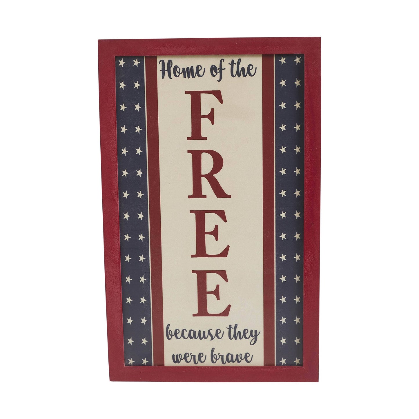 Americana Home of the Free Farmhouse Sign