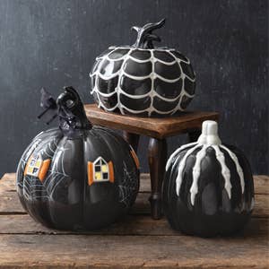 Porcelain Spiderweb Pumpkin