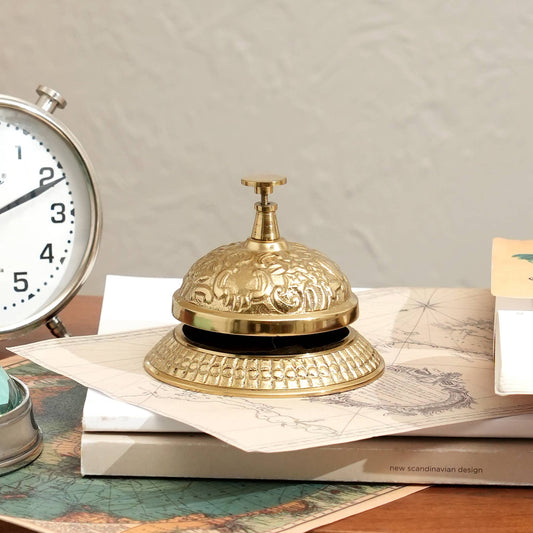 Gold Tabletop Desk Bell