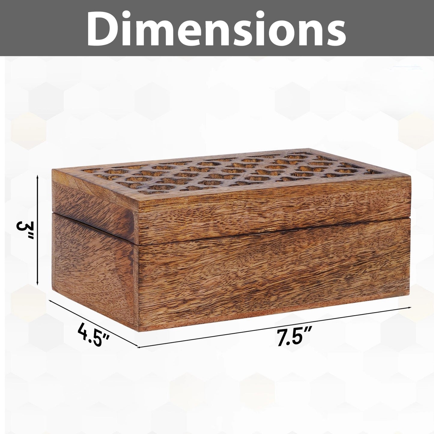 Trellis Mango Wood Box