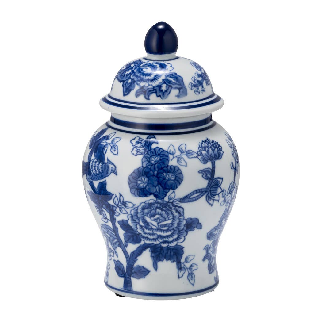 Blue & White Ginger Jar 8in.