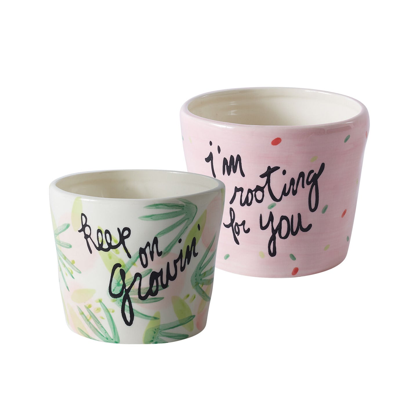 Words of Encoragement Planter Pots (2 Quotes)