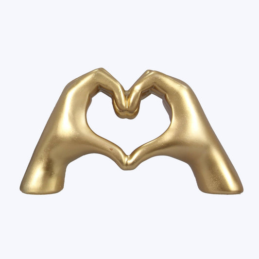 Gold Heart Hands Gesture