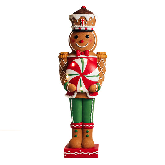 Peppermint Gingerbread Man LED (hand-crafted)